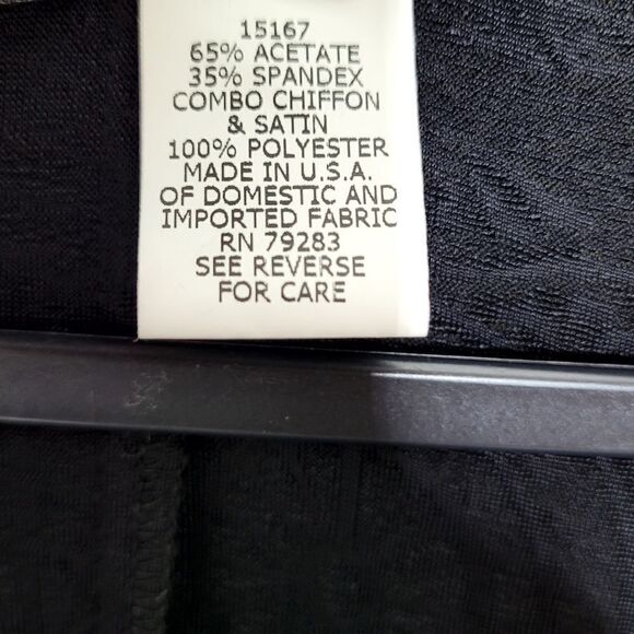 Alex Evenings Black Glitter Ruffle Button Down Top Size XL - Picture 9 of 12